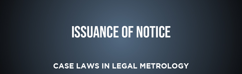 Issuance of Notice