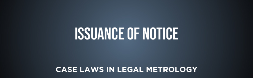 Issuance of Notice