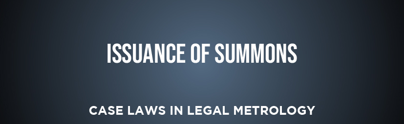 Issuance of summons 