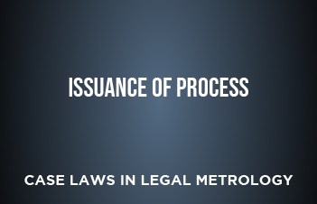 Issuance Of Process
